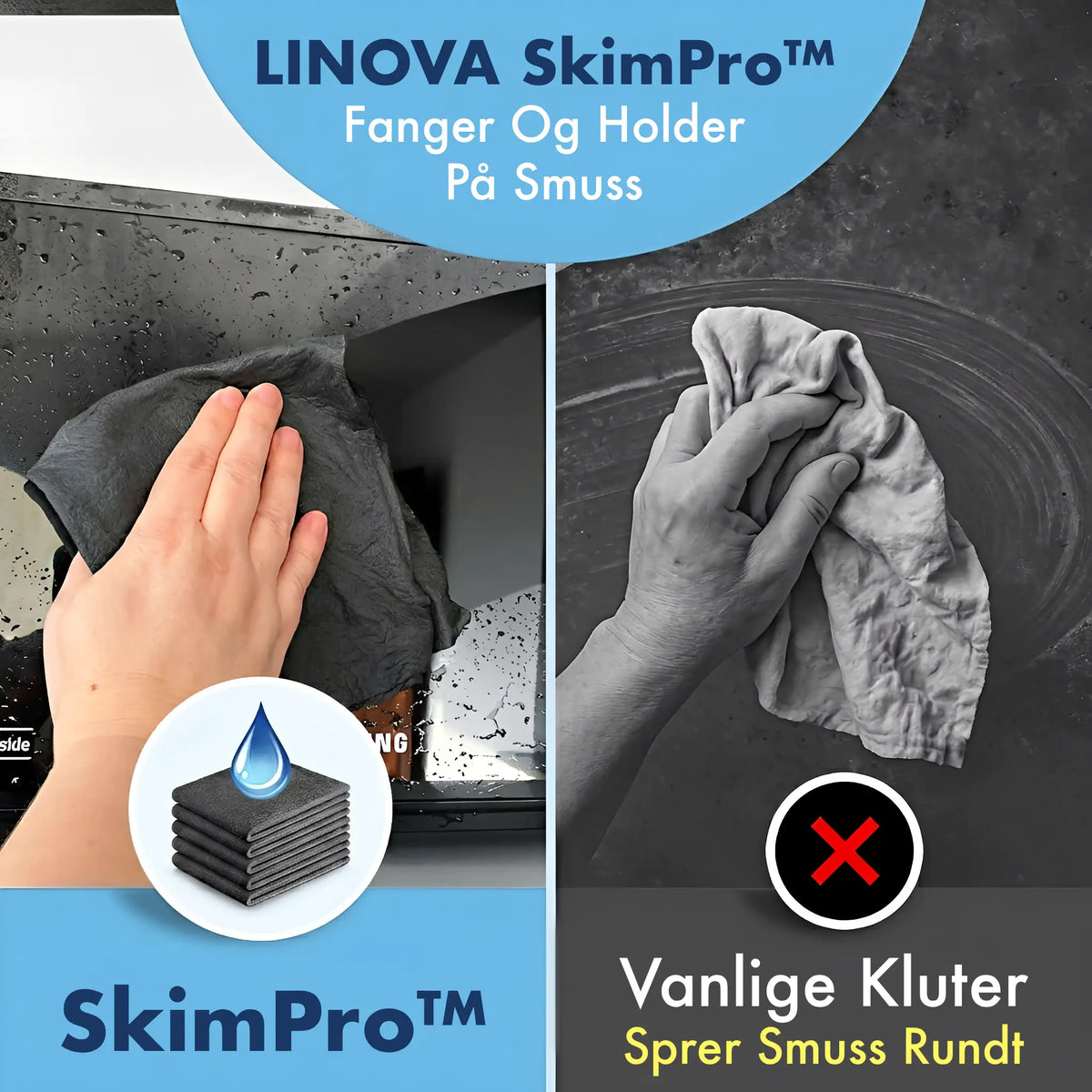 LINOVA SkimPro™ + GRATIS E-bok Med Naturlige Rengjøringsoppskrifter